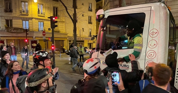 Paris police and protesters clash for third night over Macron’s pension