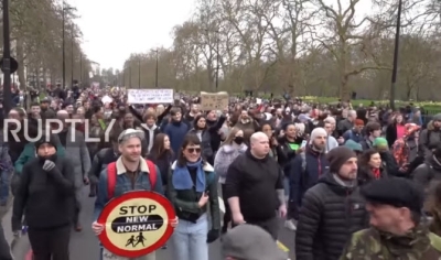 Massive Protests Break out in the UK , Tens of Thousands take it to the Streets
