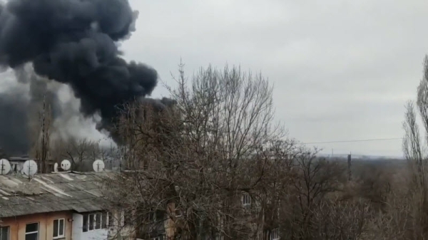 Major Russian ammunition store blown up by Ukraine sending thick smoke billowing for miles