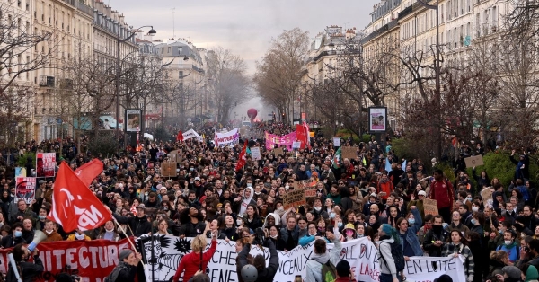 Clashes as French protesters rally against Macron’s pension bill